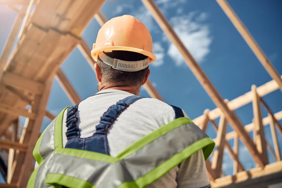 Chantier de construction r&eacute;sidentielle en ext&eacute;rieur