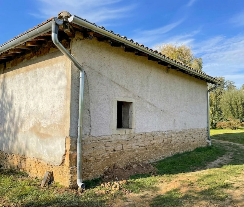 Scène extérieure, chantier de toiture